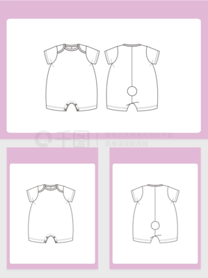 AI赋能童装设计 连体衣矢量款式图的革新应用